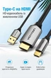 Кабель Vention USB-C - HDMI 4K 60Hz с дополнительным питанием USB 1.5 м Черный (CGTBG) - изображение 2