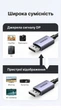 Кабель Ugreen DP118 DisplayPort v2.1 80 Гбит/с 16K 30Hz 4K 240Hz 2 м Черный (15384) - изображение 6