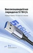 Кабель-удлинитель Ugreen US115 USB 3.0 5 Гбит/с 3 м нейлоновая оплетка Черный (10498) - изображение 5