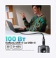Кабель Ugreen Uno L509 USB-C - USB-C PD 3.0 100W 5A Smart LED-дисплей 1 м Сірий (35501) - зображення 3