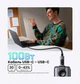 Кабель Ugreen Uno L509 USB-C - USB-C PD 3.0 100W 5A LED-дисплей 0.5 м Сірий (45612) - зображення 3