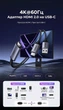Кабель-переходник Ugreen CM773 HDMI > USB-C 2 м 4K 60Hz с питанием USB-A Серый (35984A) - изображение 2