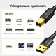 Кабель Ugreen US135 USB 2.0 Type-A - Type-B 2 м 480 Мбит/с, позолоченные коннекторы Черный (20847) - изображение 2