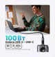 Кабель Ugreen Uno USB-C - USB-C PD 100W 5A LED-дисплей нейлон 2 м Чорний (35512) - зображення 3
