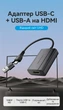 Адаптер Vention USB-A/USB-C - HDMI Full HD 1080p 60Hz 0.15 м Космический серый (ACYHB) - изображение 2