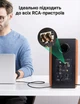 Аудиокабель Ugreen AV170 3.5 мм - 2 RCA 5 м Hi-Fi, позолоченные коннекторы, хлопковая оплетка Черный (80849) - изображение 5