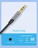 Кабель Vention Jack 3.5 мм - 2x Jack 6.5 мм 5 м Hi-Fi, позолочені контакти, бавовняне обплетення Сірий (BARHJ) - зображення 6