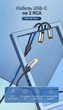 Аудіокабель Vention USB-C - 2 RCA 1 м Hi-Fi, позолочені контакти, бавовняне обплетення Сірий (BGUHF) - зображення 2
