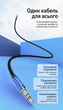 Кабель Vention AUX 3.5 мм 1.5 м Hi-Fi, позолоченные контакты, хлопковая оплетка Синий (BAWLG) - изображение 12
