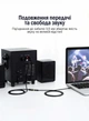 Аудиокабель Vention Jack 3.5 мм (гнездо) - 2RCA (штекер) 1.5 м позолоченные контакты Черный (VAB-R01-B150) - изображение 4