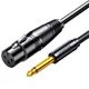 Кабель Ugreen AV131 XLR Female - Jack 6.35 мм 2 м Чорний, Mono, екранований (20719) - зображення 1