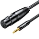 Кабель для микрофона Ugreen AV182 3.5 мм - XLR 1 м TRS, нейлоновая оплетка Черный (20763) - изображение 1