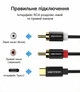 Аудиокабель Vention USB Type-C - 2RCA 1.5 м Hi-Fi Stereo, DAC 24bit/96kHz, позолоченные контакты Черный (BGDBG) - изображение 6