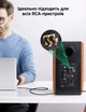 Аудиокабель Ugreen AV170 3.5 мм - 2 RCA 1.5 м Черный, Hi-Fi, экранированный, хлопковая оплетка (80846) - изображение 5