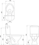 Унитаз-компакт Cersanit-Mito 826 Eko II SimpleON 011 с бачком и с сиденьем полипропилен K44-123 - изображение 6