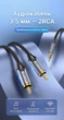 Аудіокабель Vention 3.5 мм - 2RCA 2 м Hi-Fi бавовняне обплетення Сірий (BCNBH) - зображення 2