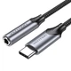 Кабель‑переходник Vention USB-C 3.5 мм 1 м DAC Hi-Fi с микрофоном серый (6922794751125) - изображение 1