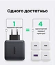Зарядное устройство Ugreen CD226 GaN 3x USB-C + 1x USB-A 100W PD 3.0 QC 4.0 Черный (40747) - изображение 15