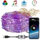 Гірлянда USB Bluetooth RGB IP44 керування телефоном через додаток нитка Роса різнокольорова 10 м (АРР LED Lamp) - зображення 4