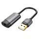 Внешняя звуковая карта Vention USB 2.0 - 3.5 мм TRRS 0.15 м Алюминий Серый (CDJHB) - изображение 1