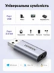 Внешняя звуковая карта Ugreen CM383 USB - 3.5 мм TRRS 24 бит 96 кГц Серый (80864) - изображение 3