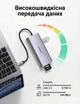 USB-хаб Ugreen CM179 9 в 1 USB-C HDMI 4K, VGA, RJ45 1 Гбіт/с, PD 100W, 3xUSB 3.0, SD/MicroSD, Audio 3.5 мм Темно-сірий (40873) - зображення 9