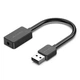 Внешняя звуковая карта Vention USB 2.0 - 3.5 мм TRRS 0.15 м Черный, OMTP/CTIA, чип шумоподавления (CDZB0) - изображение 1