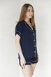 Пижама Forli Пижамный шелковый костюм с шортами Indigo M Синий SH0008-14-58_M - изображение 2