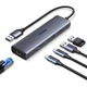 USB-хаб Ugreen CM512 5-in-1 USB-A > RJ45 Gigabit Ethernet 2xUSB-C 10Gbps 30 см Сірий (45321) - зображення 1