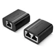 Адаптер-розгалужувач Vention Ethernet RJ45 1 на 2 порти 100 Мбіт/с металеве екранування 2 шт Чорний (IPTB0) - зображення 1