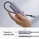 USB-хаб Ugreen CM511 6-в-1 USB-C HDMI 4K 60Hz 3xUSB 3.0 SD Micro SD 20 см Сірий (60383) - зображення 3
