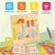 Геометрическая развивающая доска Montessori деревянная игрушка для обучения конструктивная игра развитие логики моторики конструктор детский пазл складывание фигур и букв мозаика для самых маленьких бизиборд - изображение 5
