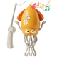 Интерактивная развивающая игрушка для детей Dancing Squid Танцующий кальмар осьминог с аккумулятором Желтая - изображение 1