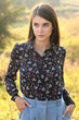 Жіноча блуза з манжетою на ґудзиках LadyLike 42 Синій (ll2029746867362) - изображение 1