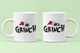 Парные чашки кружки с принтом Mr Grinch Mrs Grinch Гринч для Влюблённых Белые 330 мл - изображение 1