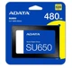 Твердотельный накопитель SSD 480Gb, ADATA Ultimate SU650, SATA3, 2.5" (ASU650SS-480GT-R) - изображение 2