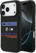 Etui BMW M Silicon Horizontal Line MagSafe do Apple iPhone 17 Pro Max Black (BMHMP17X25SHOTSK) - obraz 1