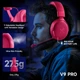 Наушники MCHOSE V9 PRO Rose Беспроводная Игровая Гарнитура, Радиоканал/Bluetooth/3.5мм. Съемный Микрофон, RGB Подсветка, 7.1 Аккумулятор 250 Часов. PC/PS4/PS5/Switch/Xbox - изображение 6