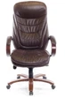Кресло АКЛАС Валенсия Soft EX MB Коричневый (Кожа LC-K dark brown) - изображение 2