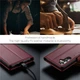 Чехол-книжка CaseMe из нубука для Samsung A05s Бордовый - изображение 8