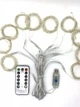 Гірлянда штора 3x2 м 200 LED тепле жовте світло USB з пультом 8 режимів регулювання яскравості світлодіодна водоспад роса на вікно стіну інтер'єр новорічна святкова декоративна кімнатна - зображення 4