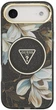 Etui Guess IML Glitter Flowers Triangle MagSafe do Apple iPhone Air Black (3666339524364) - obraz 2