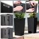 Donice na kwiaty z wkładem Kadax Pesaro K8056 25 cm + 30 cm + 35 cm Czarne - obraz 3