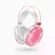 Наушники беспроводные накладные игровые детские SMY-580 Bluetooth RGB беспроводные со встроенным микрофоном, розовые - изображение 1