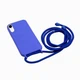 Силіконовий чохол на шнурку Crossbody для iPhone Xr (03) Shiny blue синій - зображення 2