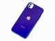 Чехол стеклянный Glass case для IPhone 11 (13) Shiny Blue ярко синий - изображение 2