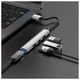 USB-hub хаб адаптер переходник 4-в-1 HOCO HB26 Серый - изображение 3
