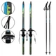 Лыжи беговые детские в комплекте с палками Zelart 0881-130B Grey-Blue-Neon Green - изображение 1