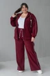 Спортивний костюм жіночий фліс Olis-Style Кант 60 Бордовий (ROZ660106561) - зображення 3