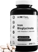 Железо 14 мг, бисглицинат железа с витамином C, фолиевой кислотой и B12 Hivital Foods – 240 капсул - изображение 1
